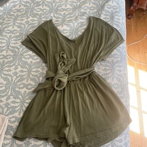 Free people open back romper